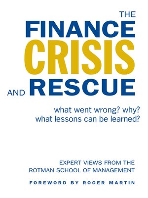cover image of The Finance Crisis and Rescue